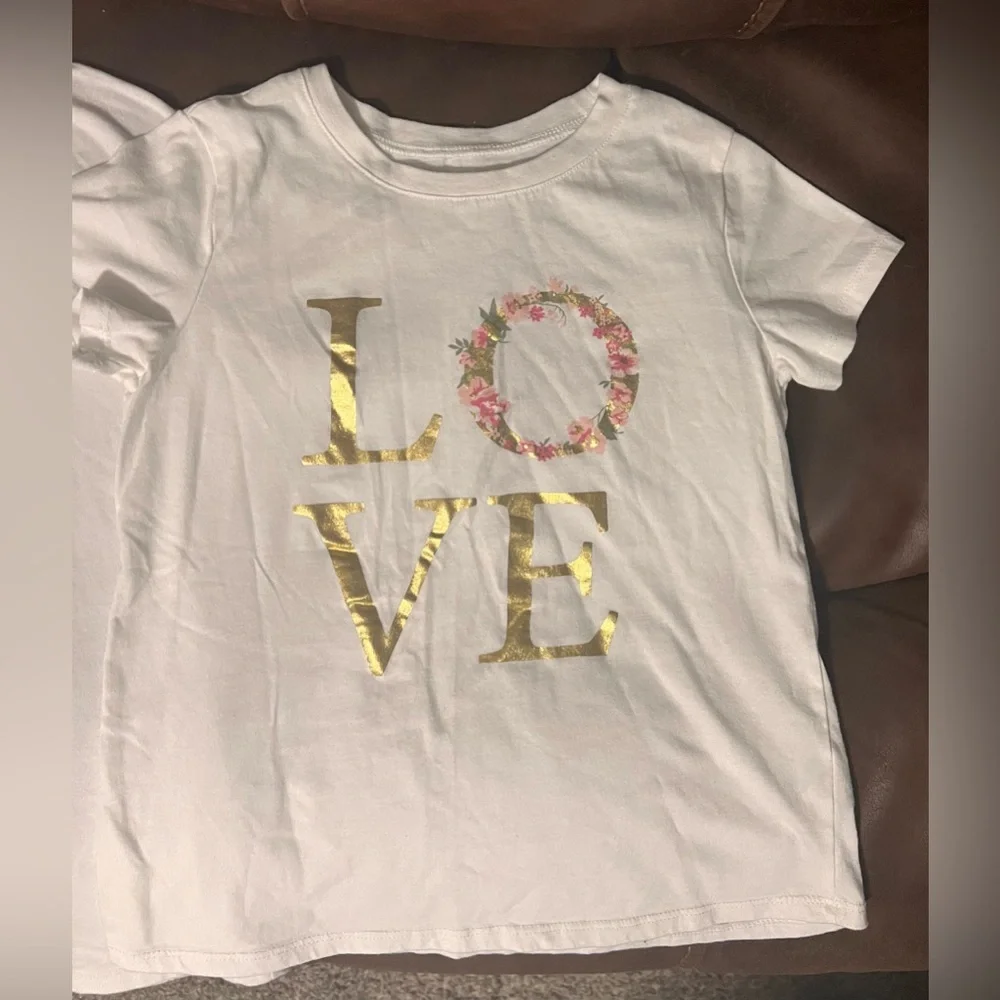 3 FOR 1: Kids White Graphic T-Shirts Set! Size 10.